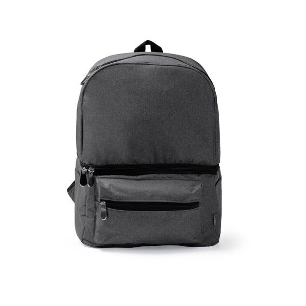 Stamina Soloy 300D RPET cooler bag in heather black, ready for logo printing