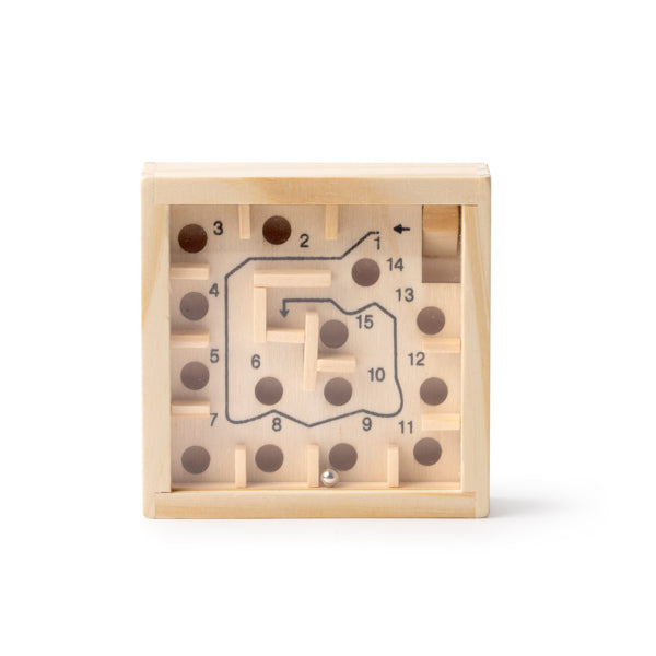 Stamina Minos wood game in beige, ready for logo printing