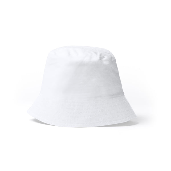 Stamina Zuma cotton bob hat in white, ready for logo printing