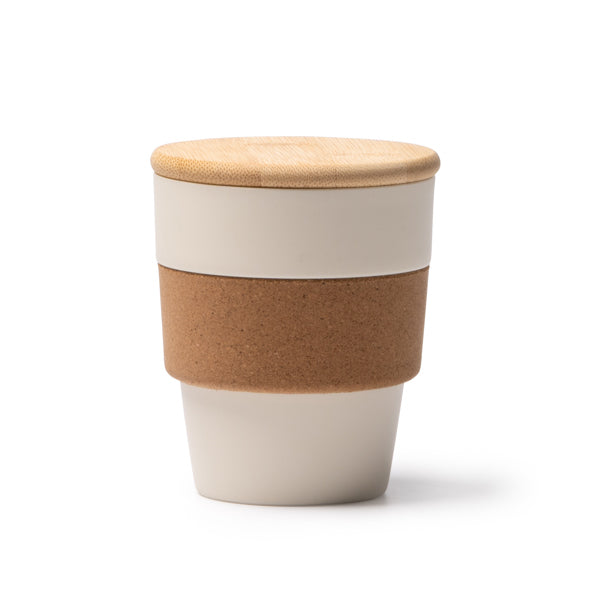 Stamina Lovren recycled PP body cup 350 ml in beige, ready for laser engraving