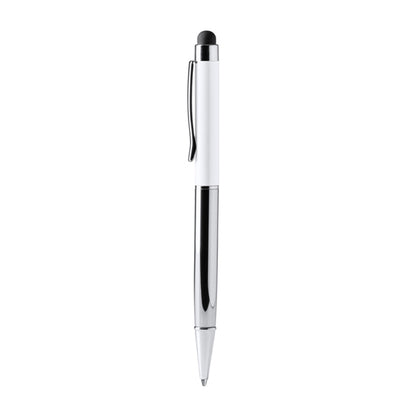 Stamina Bravos recycled aluminium ball pen in white, ready for laser engraving