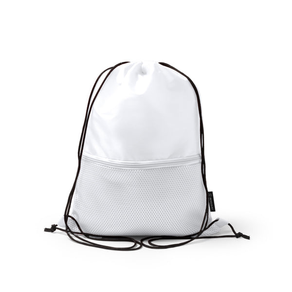 Stamina Milak RPET rope backpack in white, ready for logo printing