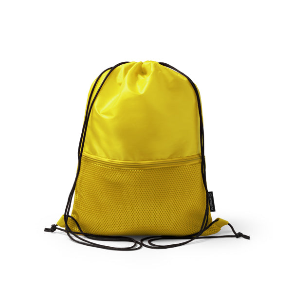 Stamina Milak RPET rope backpack in yellow, ready for logo printing