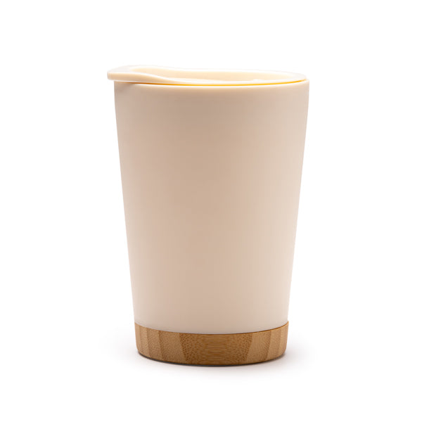 Stamina Mirin recycled PP thermal cup 290 ml in beige, ready for logo printing
