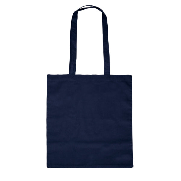 Stamina Mika cotton tote bag in navy blue, ready for logo printing