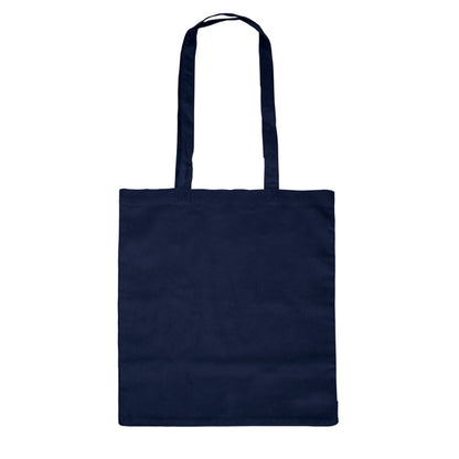 Stamina Mika cotton tote bag in navy blue, ready for logo printing