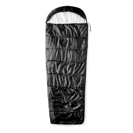 Stamina Tidur recycled polyester sleeping bag in black, ready for logo printing