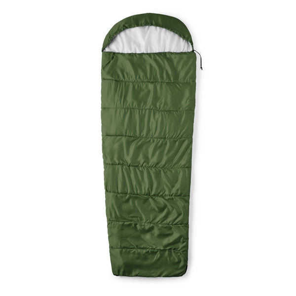 Stamina Tidur recycled polyester sleeping bag in army green, ready for logo printing