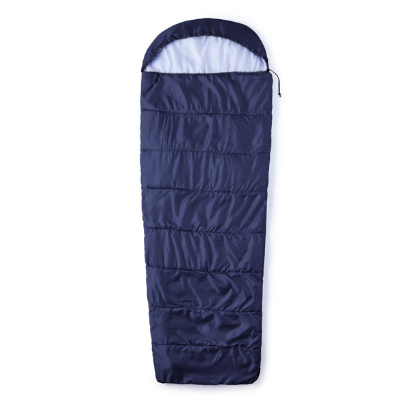 Stamina Tidur recycled polyester sleeping bag in navy blue, ready for logo printing