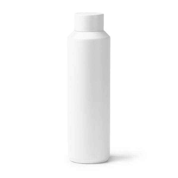 Stamina Colby recycled stainless steel vacuum flask in white, ready for laser engraving