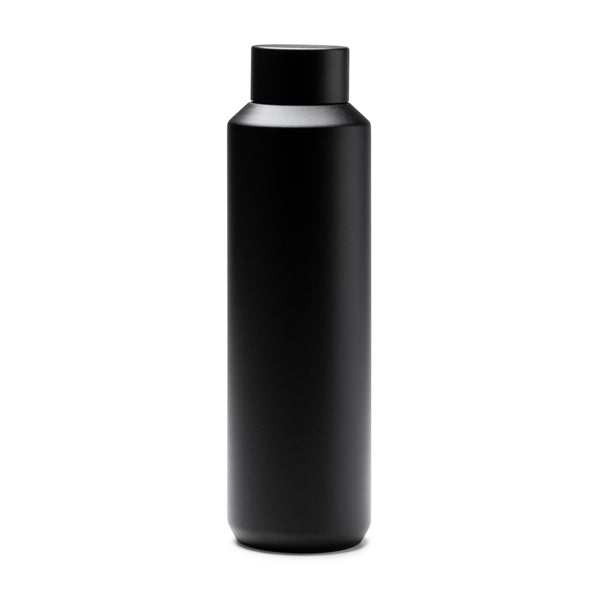 Stamina Colby recycled stainless steel vacuum flask in black, ready for laser engraving