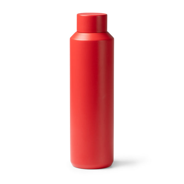 Stamina Colby recycled stainless steel vacuum flask in red, ready for laser engraving