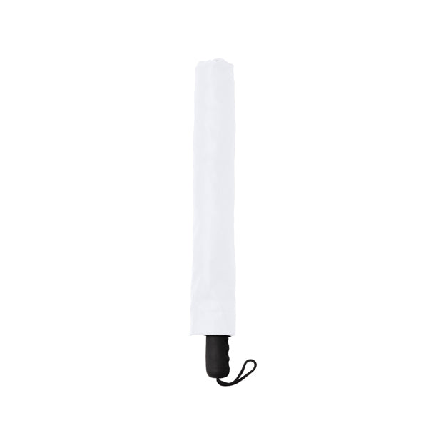 Stamina Milton RPET and pongee fabric umbrella in white, ready for logo printing