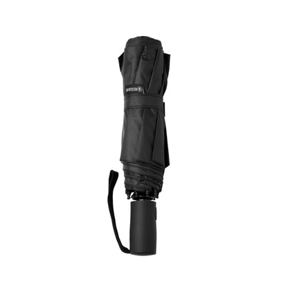 Stamina Elbert RPET umbrella in black, ready for logo printing