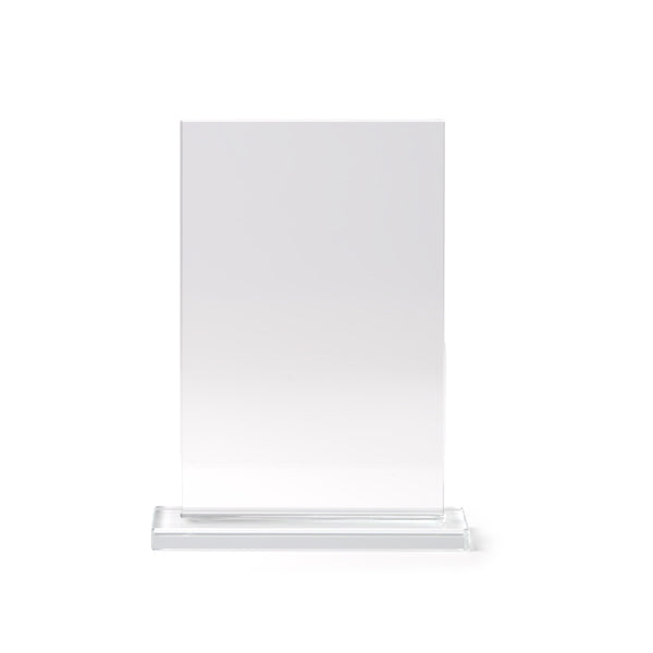 Stamina Diskur rectangular design glass trophy in transparent, ready for laser engraving