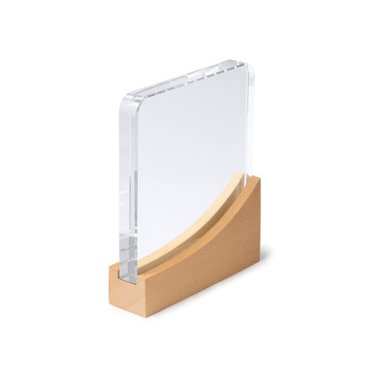 Stamina Kuder rectangular design glass trophy, ready for laser engraving