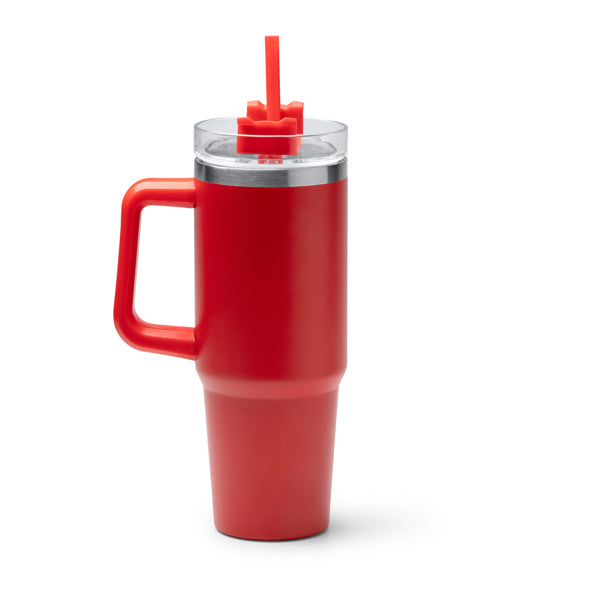 Stamina Kranston recycled stainless steel thermal cup 870 ml in red, ready for laser engraving