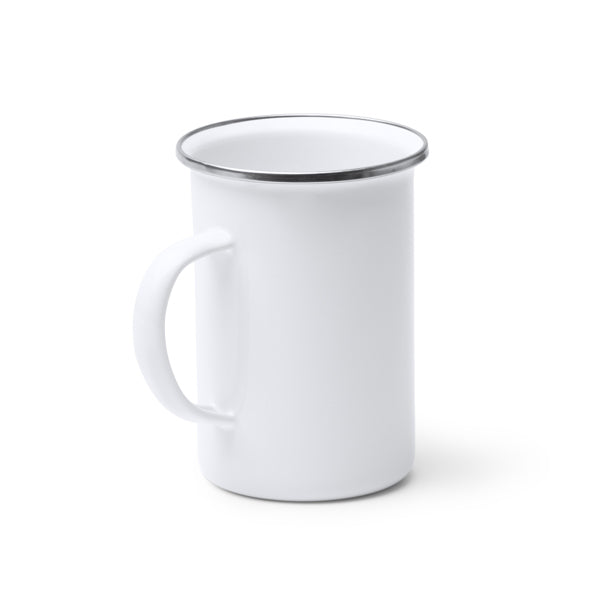 Stamina Alepo enamelled metal high mug 380 ml, ready for logo printing
