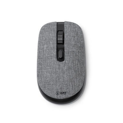 Stamina Rodri recycled ABS and RPET wireless mouse in black, ready for logo printing