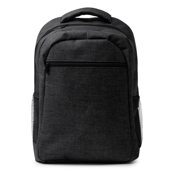 Stamina Megan RPET backpack in black, ready for logo printing