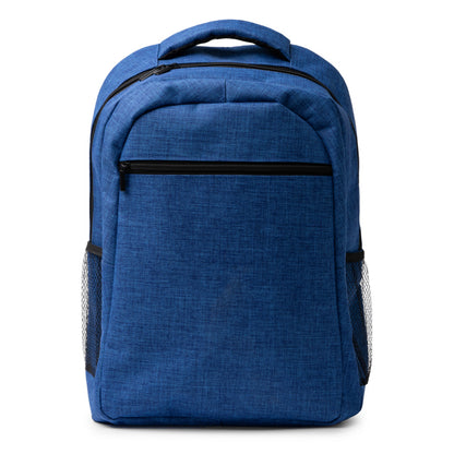 Stamina Megan RPET backpack in heather royal blue, ready for logo printing