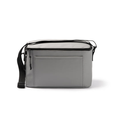 Stamina Denver PU leather cooler bag in grey, ready for logo printing