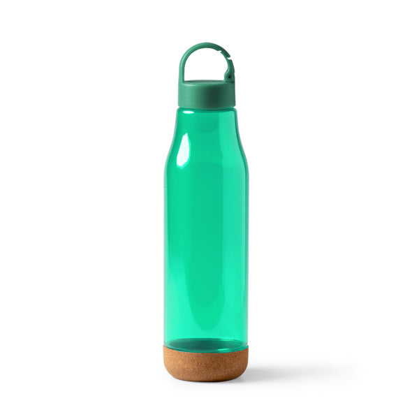 Stamina Basti RPET and cork bottle 720 ml in fern green, ready for logo printing
