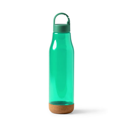 Stamina Basti RPET and cork bottle 720 ml in fern green, ready for logo printing