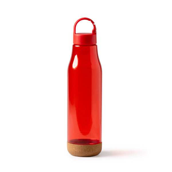 Stamina Basti RPET and cork bottle 720 ml in red, ready for logo printing