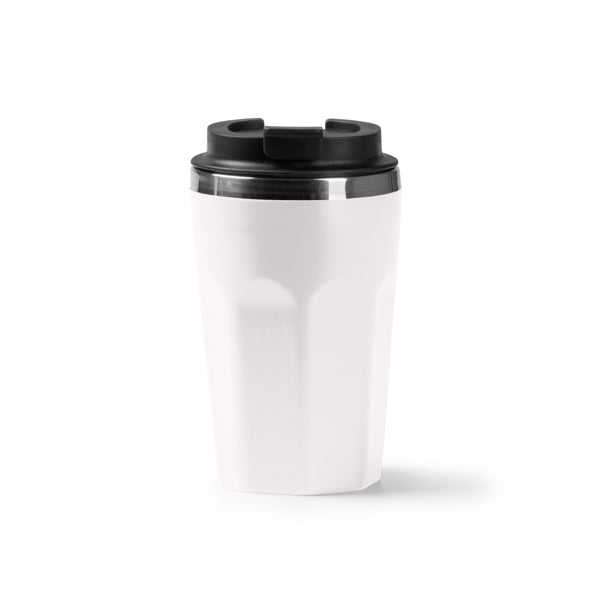 Stamina Salmer stainless steel and recycled thermal cup in beige, ready for laser engraving