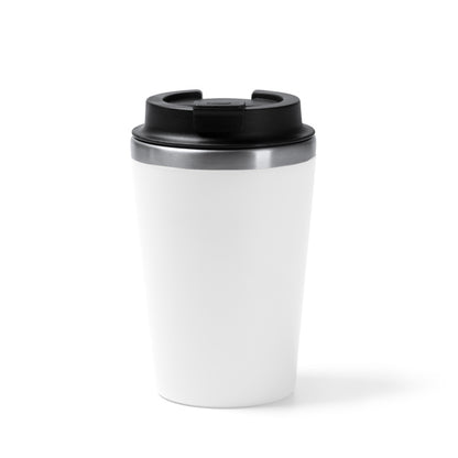Stamina Horan stainless steel and PP thermal cup 350 ml in white, ready for logo printing