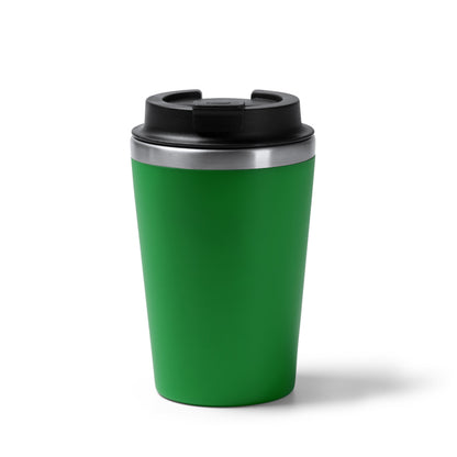 Stamina Horan stainless steel and PP thermal cup 350 ml in fern green, ready for logo printing