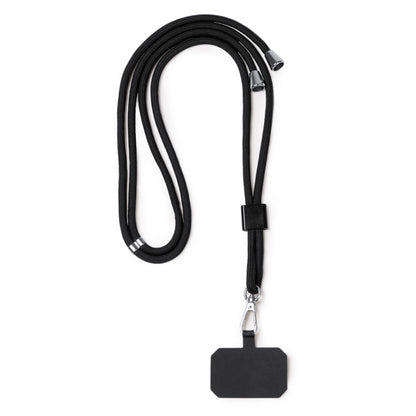 Stamina Suki recycled polyester lanyard in black, ready for logo printing