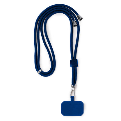 Stamina Suki recycled polyester lanyard in royal blue, ready for logo printing