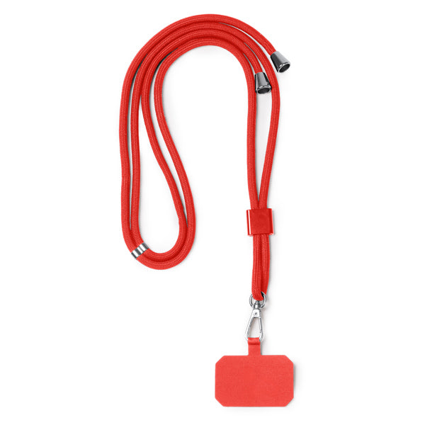 Stamina Suki recycled polyester lanyard in red, ready for logo printing