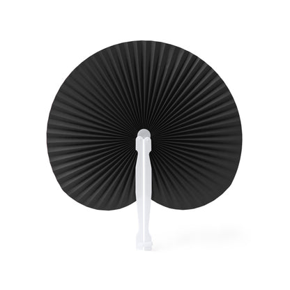 Stamina Kaori foldable paipai with plastic rods in black, ready for logo printing