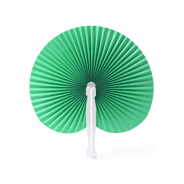 Stamina Kaori foldable paipai with plastic rods in fern green, ready for logo printing