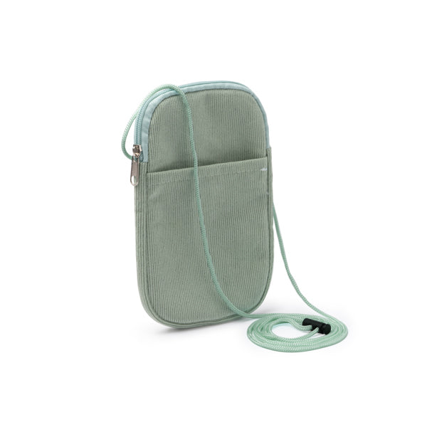 Stamina Busnix corduroy fabric phone pouch, ready for embroidery