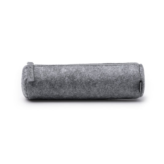 Stamina Rayk recycled felt cylindrical pencil case in grey, ready for logo printing