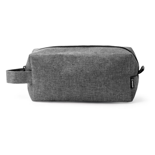 Stamina Alpis 600D RPET toiletry bag in heather grey, ready for logo printing