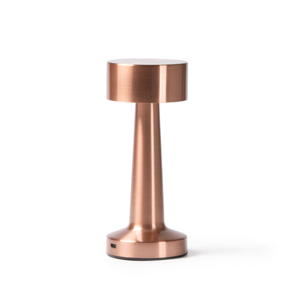 Stamina Reiki lamp with metal body in golden pink, ready for laser engraving