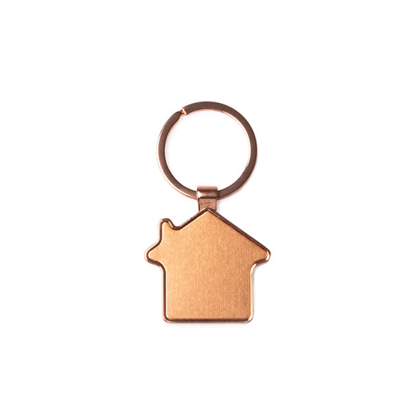 Stamina Newport a house with copper keyring in golden pink, ready for laser engraving
