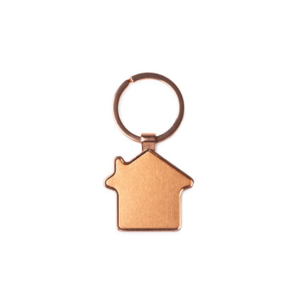 Stamina Newport a house with copper keyring in golden pink, ready for laser engraving