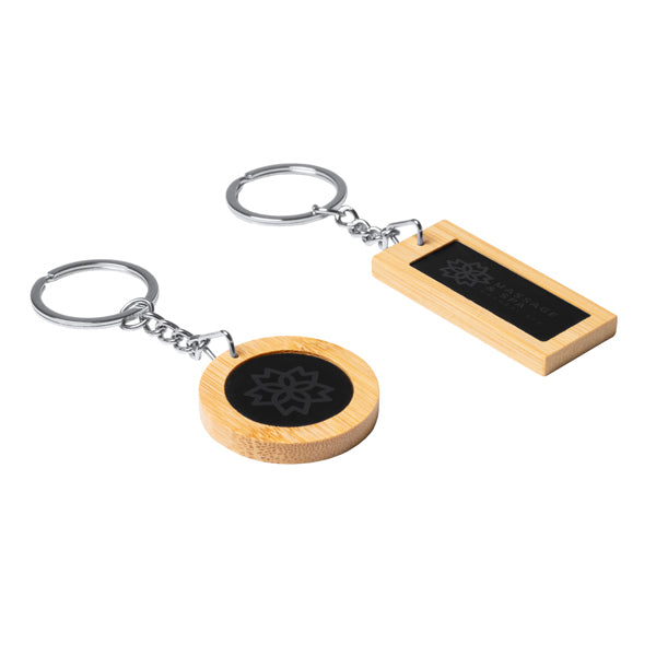 Stamina Kraus bamboo keyring, ready for laser engraving