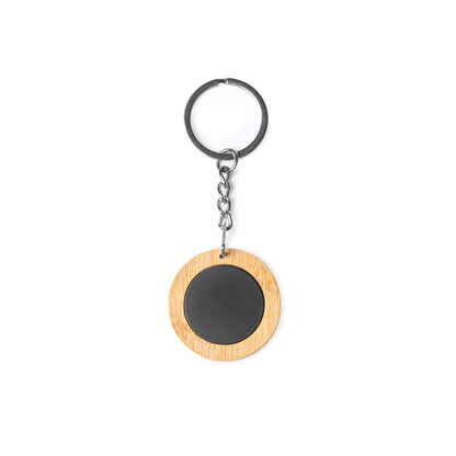 Stamina Kraus bamboo keyring in round, ready for laser engraving