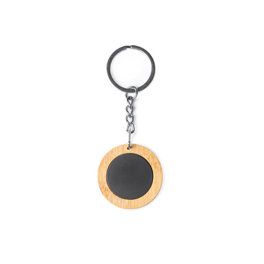 Stamina Kraus bamboo keyring in round, ready for laser engraving