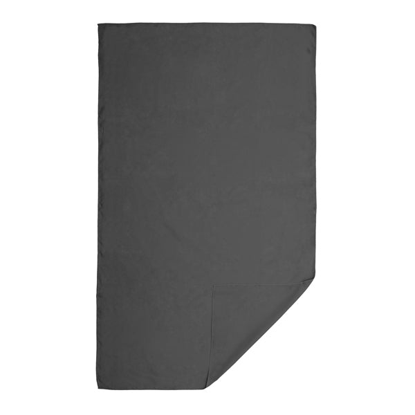 Stamina Gulpi RPET towel in dark lead, ready for logo printing