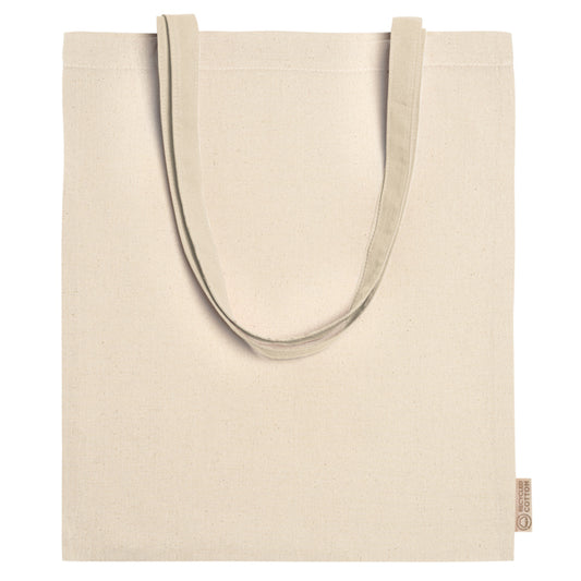 Stamina Loren recycled cotton and recycled tote bag in beige, ready for logo printing