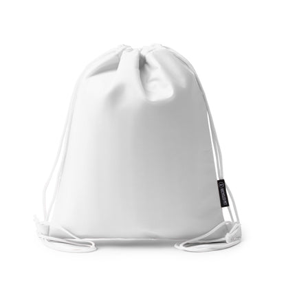 Stamina Croker children's rope cooler backpack in white, ready for logo printing