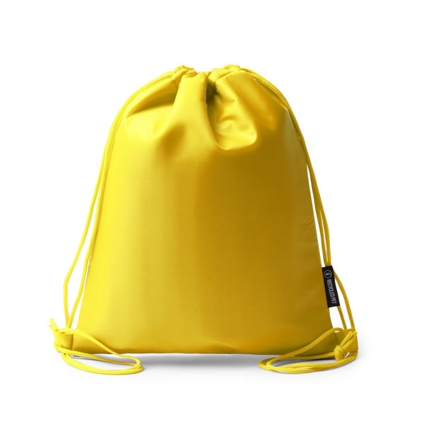 Stamina Croker children's rope cooler backpack in yellow, ready for logo printing